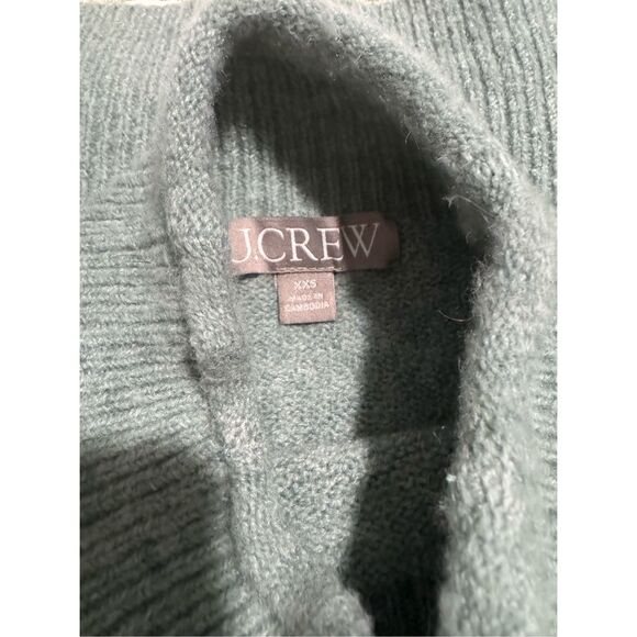 J. Crew Rollneck sweater in heather blue smocked super softer XXS - Picture 4 of 9